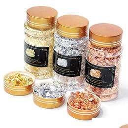 Hobbygereedschappen Metaal Goudfolie Vlokken Sliver Koper Metallic Pailletten Glitters Bladvlokken Vergulden Diy Sieraden Hars Nagel Schilderen Art De Dh48B