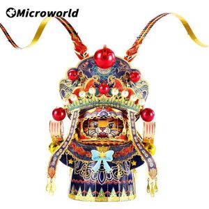 Outils d'artisanat Microworld 3D Puzzle en métal Culture traditionnelle chinoise tigre tyran modèle Kit découpe Laser Puzzle jouets de noël pour adolescent adulte YQ240119