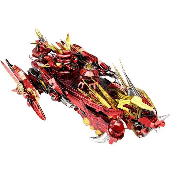 Herramientas de artesanía Imagen Reino 3D Metal Nano Puzzle Red Dragon Storm Battleship Modelo Kits DIY 3D Corte por láser Rompecabezas Juguetes para adultos YQ240119