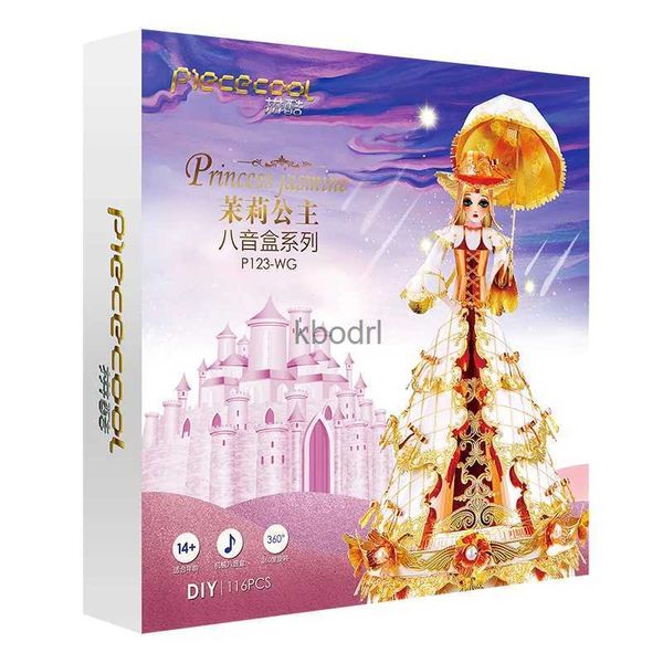 Herramientas artesanales Piececool 3D Metal Puzzle Figura Juguete Princesa Modelo Caja de música Modelo Educativo Rompecabezas Modelo 3D Regalo Rompecabezas Juguetes para niños YQ240119