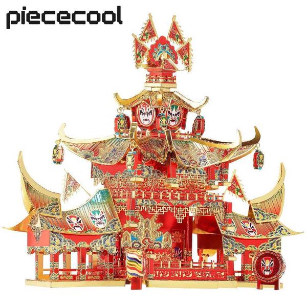 Outils d'artisanat Piececool 3D Puzzles en métal scène de théâtre antique bricolage assemblage modèles Kits adolescents puzzle jouets YQ240119