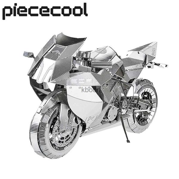 Herramientas artesanales Piececool 3D Metal Puzzles Plata Motocicleta Asamblea Modelo Juguetes Jigsaw DIY para adultos YQ240119