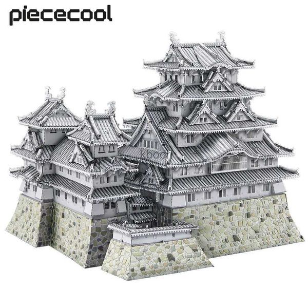 Outils d'artisanat Piececool Kits de construction de modèles Himeji-jo Castle Puzzle 3D en métal, jouets de bricolage, casse-tête, cadeaux YQ240119