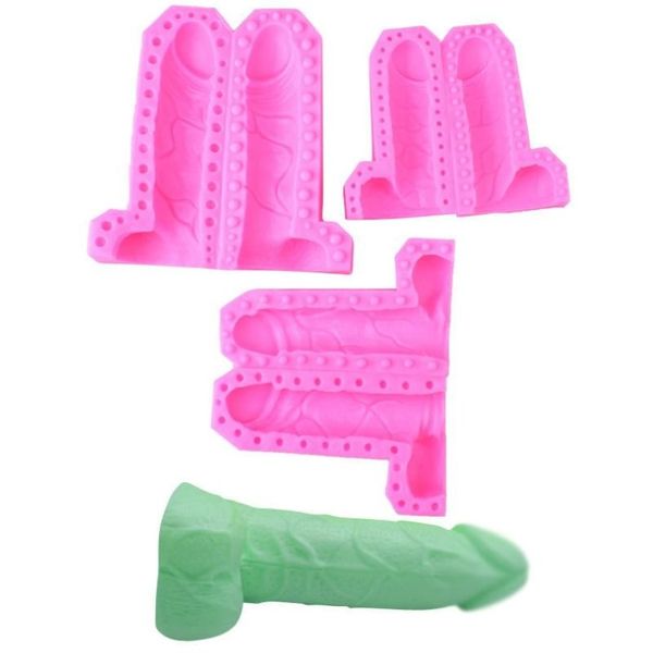 Moules en Silicone en forme de pénis pour hommes, outils artisanaux Sexy, forme 3D pour savon, chocolat, résine de gypse, bougie, gâteau décoratif, 308v