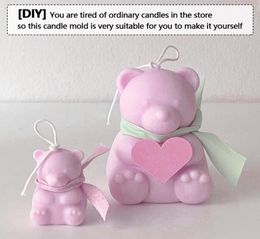 Craft Tools Silicone Candle Mold 3D Bear Molds voor Epoxy Resin Diy Handmade Soap Making Supplies1799730