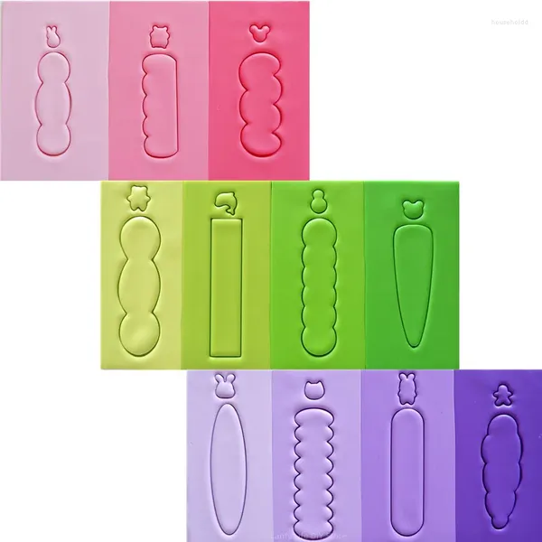 Outils d'artisanat Poterie douce Pince à cheveux à la main Moule de coupe Polymère Argile 3D Fleur Ours DIY Épingle à cheveux Boucles d'oreilles Bijoux Pendentif Outil de gaufrage