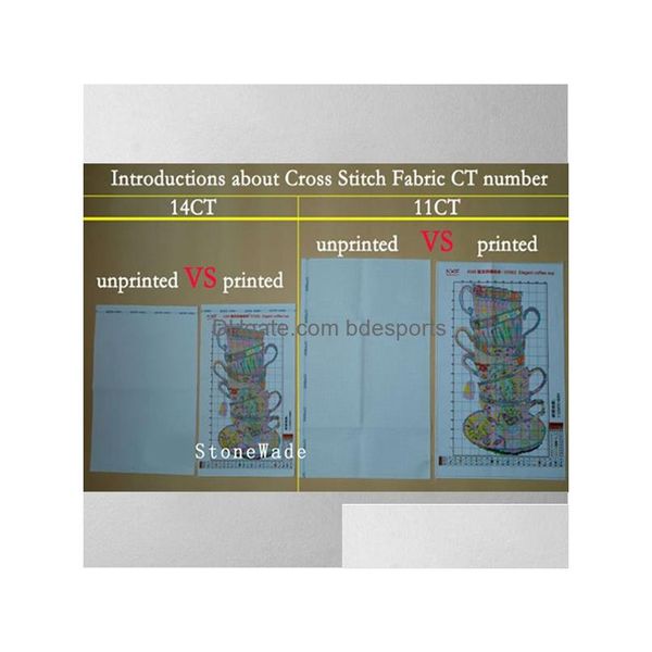 Herramientas artesanales The Harbour DIY Punto de cruz Bordado Conjuntos de costura Impresión contada en lienzo DMC 14CT 11CT Tela Algodón de fibra larga Más Dhbxj