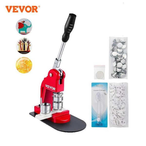 Outils d'artisanat VEVOR 25 MM 58 MM Badge Maker Machine DIY Bouton Broches Presse Outil de Fabrication avec 500 Pièces de Fabrication de Cercle 230625