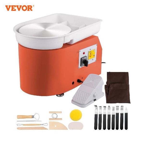 Outils d'artisanat Vevor Electric Pottery Wheel Machine 28cm 350W Manuel Handle Pédale de pied pour l'école Ceramic Clay Working Forming DIY Art Craft 230111