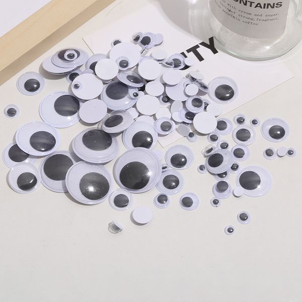 Herramientas artesanales Wiggle Googly Eyes Negro con autoadhesivo 10 mm-30 mm Mezclado para decoraciones creativas de manualidades DIY