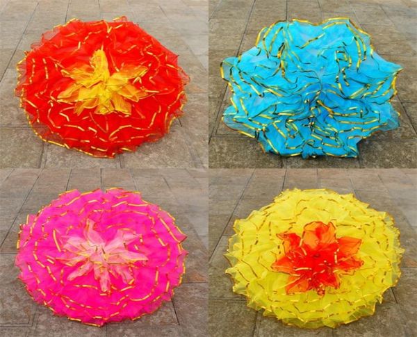 Artisanat Parapluie Gaze Fer Tige En Métal Cadre Danse Prop Grand Petit Fait À La Main Coloré Fleur Parapluies Direct Deal 28sz2 V8012032