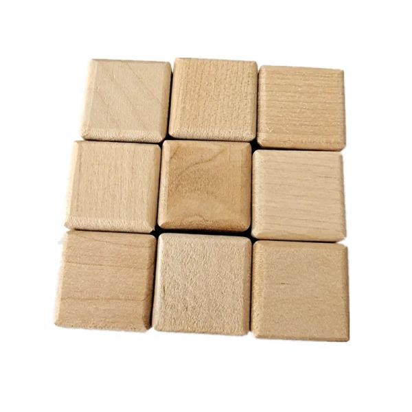 Crafts 100 cubos de madera de 2 cm, bloques de madera de abedul cuadrados en blanco sin terminar para pintar, decorar, hacer rompecabezas, manualidades, proyectos de bricolaje