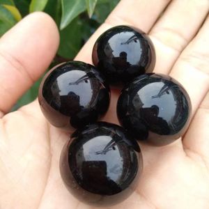 Ambachten 4 stuks Mini Genezen Obsidiaan Kristallen Bol voor Fengshui Bal, Meditatie, Kristalgenezing