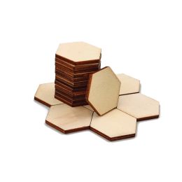 Artisanat 50pcs 60mm 80mm 90mm Hexagone en bois Plaine Découpes en bois inachevé pour l'embellissement géométrique, l'artisanat de bricolage, la décoration murale de pépinière