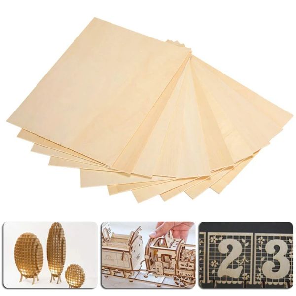 Artisanat 5pcs / 10pcs 2 mm A4 feuilles en bois balsa Assiette en bois pour le modèle d'artisanat de navire maison bricolage 300 * 300 mm 450 * 300 mm