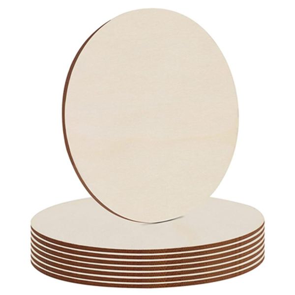 Artisanat 5pcs 30cm / 11,8 '' Plain Natural Blank Wood Disques Tranches Couvures pour le panneau d'artisan
