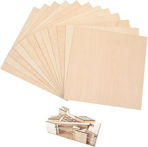 Artisanat Feuilles de basse pour métier parfait pour les modèles architecturaux dessinant la peinture en bois de gravure de bois de bois de bois de sciage laser