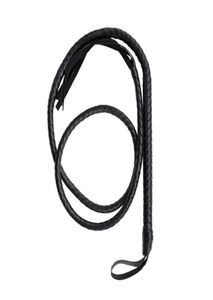 Artisanat Black Bull Whip 65 pieds Cow Hide Cuir Custom Bullwhip Belly and Bolster Construction 2204118986091