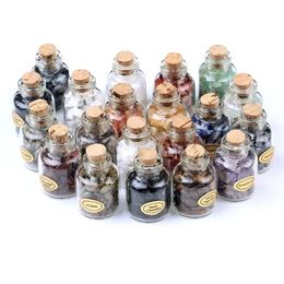 Artisanat cristal cru gemmestone mini spécimen minéral en bouteille en cristal naturel best bouteille de bouteille / bouteille de dérive maison artisanat souvenir