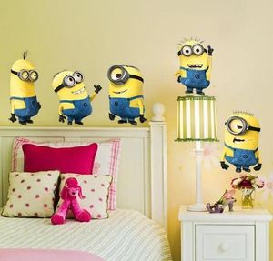 Crafts Minions Movie Wall Sticker For Kids Room Home Decorations Diy PVC Cartoon Decals Children Gift 3d Mural Arts Posters Wallpaper