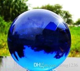 Artisanat nouveau quartz naturel bleu magie cristal cicatrisant sphère 80 mm + stand