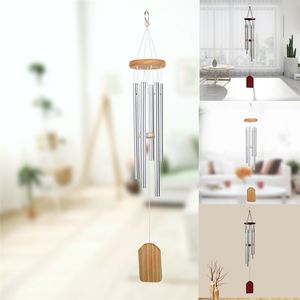 Crafts dennen metaal kleine 6-buis hangers Wind Chime Noordse pastorale aluminium buis balkon decoratie deur decoratie geschenk rijzen windentjes buiten hangende zc373