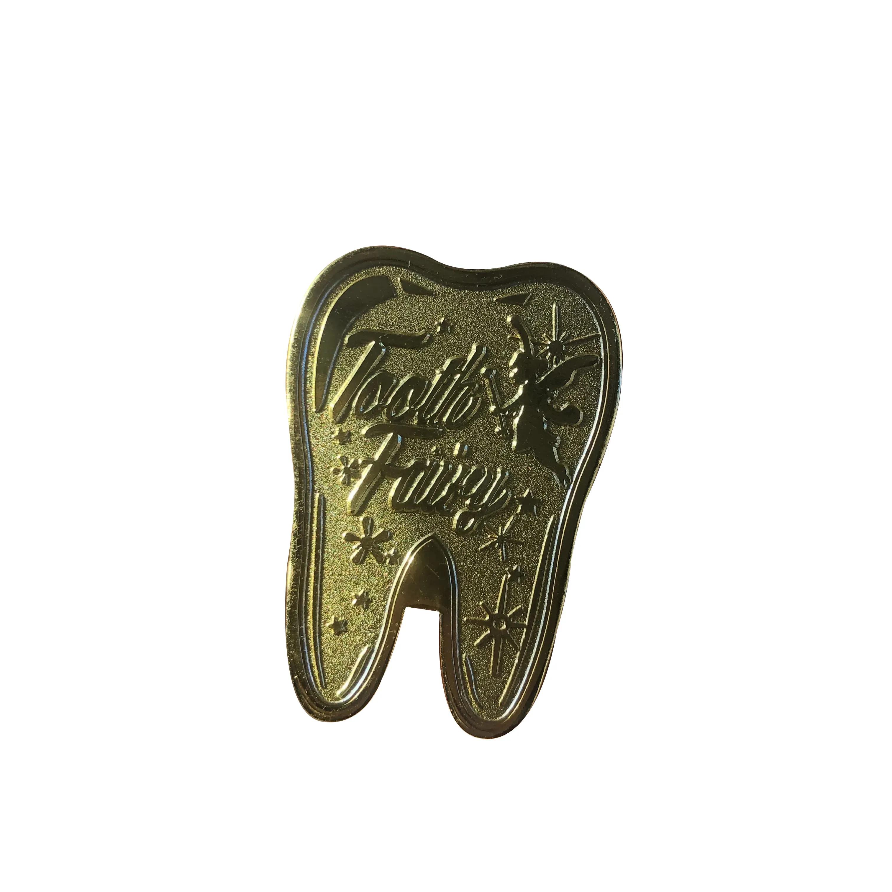 Artesanato em aço inoxidável/alumínio presente moeda comemorativa aeroespacial americana fada do dente