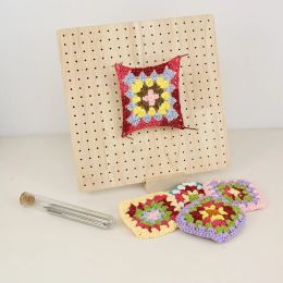 Artisanat Blocage de tricotage en bois carrés de grand-coix de crochet de crochet pour châles écharpes chériaux et projets de bricolage faits à la main