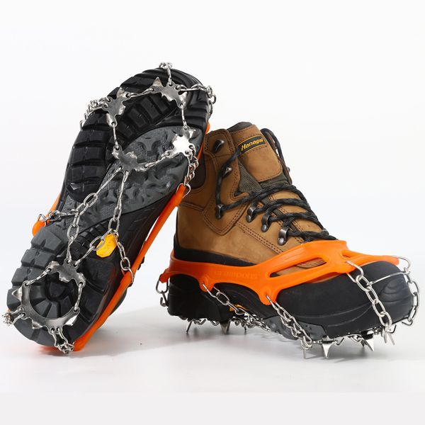 Crampons 8 Dents Acier Pince à Glace Spike pour Chaussures Anti Slip Escalade Snow Spikes Crampons Crampons Chaîne Griffes Grips Bottes Couverture 230203