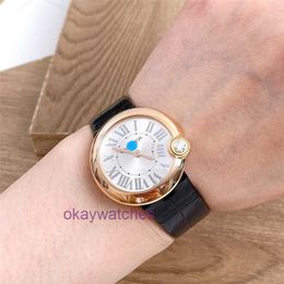 Crarter Automatic Mechanical Unisexe Watches New Womens Quartz 18K Rose Gold Swiss Watch 30 mm avec boîte d'origine