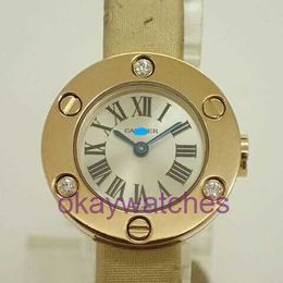Crattre Designer Hoogwaardige horloges Love Watch Quartz Diamond Quartz Silver Gold Leather Dames met originele doos