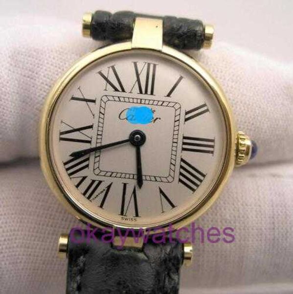Relojes de alta calidad del diseñador de Crattre debe ser de 18k Gold Vermeil Quartz Watch con correa de origen con caja original
