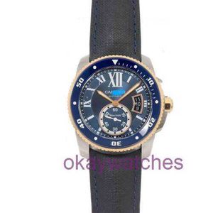 Crattre Montres automatiques de luxe de haute qualité de Diver W2CA0008 Blue Dial 750 Mens 90207634 avec boîte d'origine