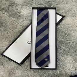 Cravat 22ss met box Brand Men Ties Silk Jacquard Classic Woven Handmade Necky voor bruiloft Casual en zakelijke nekbinding 888X