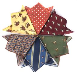 Cravat Animal Print Pocket Square para hombres Mujeres Trajes de estampado floral Floral Pañeros de hombres Toallas de pañuelos de pañuelos cuadrados de toallas 231012