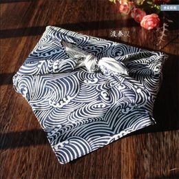 Corbata Pañuelo japonés Tela Bento 78 * 78 cm Paquete de regalo vintage de algodón Furoshiki 231012