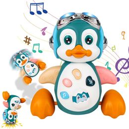 Jouets rampants bébé en mouvement marche danse infantile électronique 230613 ventre Musical avec lumière enfant en bas âge développement interactif cadeau temps T Flux