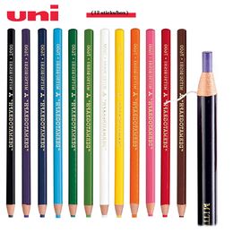 Krijt 12 stks Japan Uni Kleurpotloden Professionele 7600 Handscheur Papierrol Vette Pull Lijn Cutfree Schilderen Art Briefpapier 231010