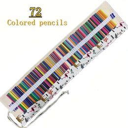 Crayon 2 en 1 122448 ensemble de Crayons de couleur Portable papeterie rangement trousse à crayons peinture professionnelle pour enfants Crayons de couleur 231219