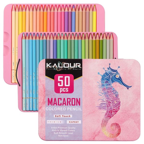 Crayon 50 pièces ensemble de Crayons de couleur Macaron Crayons pastel doux couleur fournitures scolaires papeterie pour enfants croquis coloriage Art 231010