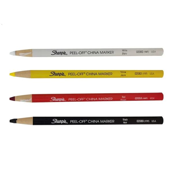Crayon Chine Crayons En Verre Avec Marqueur Proprement Humide Marques Couleur Facilement Sharpie Tissu Rouleau PEELOFF Papier Métallique Sur 12 pcs 231219