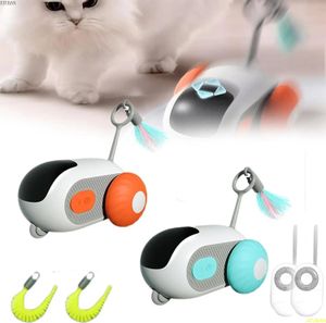 Crazy Car Télécommande Électrique Chat Jouet InteractiveCat Auto Bonheur Ennui Soulagement ToyIntelligent Télécommande Double Mode 240226