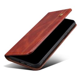 Crazy Horse Case pour Vivo V30 S18 S18E IQOO NEO 9 PRO Y03 Y38 X100 V29 V29E Pro 4G 5G Wallet Cuir de téléphone Luxury