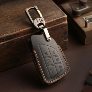 Etui clés de voiture en cuir Crazy Horse, pour Chevrolet Tahoe banlieue, GMC Yukon, Buick ENVISION S Plus Avenir