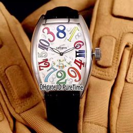 Crazy Hours 8880 CH COL DRM stalen kast zilveren wijzerplaat kleurnummermarkering automatisch herenhorloge zwarte lederen band horloges Hight Qualit259E