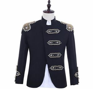 Crazy Promotion Black Sequins Blazer Men Suits Designs Jacket Mens Stage Singers Desse Dance Star Style Dress Punk Masculino Hom9538898