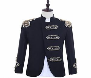 Promoción loca Sequins Black Blazer Men Suits Diseños de la chaqueta Mens Stage Stage Clothy Dance Star Style Dress Punk Masculino Hom4941338