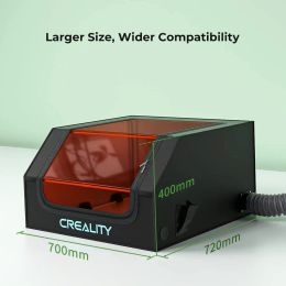 Crimelity Laser graveur enceinte enceinte de protection anti-poussière ignifuge 700x720x400 mm avec tuyau de ventilateur d'échappement pour la plupart des coupeurs laser