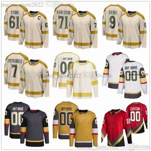 Crema 2024 Jerseys de hockey clásicos de invierno 61 Mark Stone 71 William Karlsson 9 Jack Eichel 7 Alex Pietrangelo 81 Jonathan Marchessault 33 Adin Hill 2 Zach Whitecloud