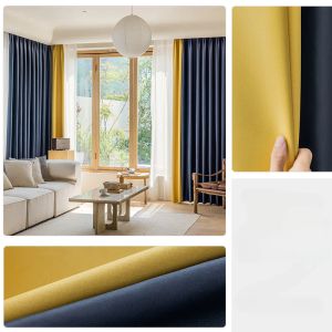 Crème kleur matching full black -out gordijn verdikte slaapkamer woonkamer haak gordijnen licht luxe moderne eenvoudige raamgordijn